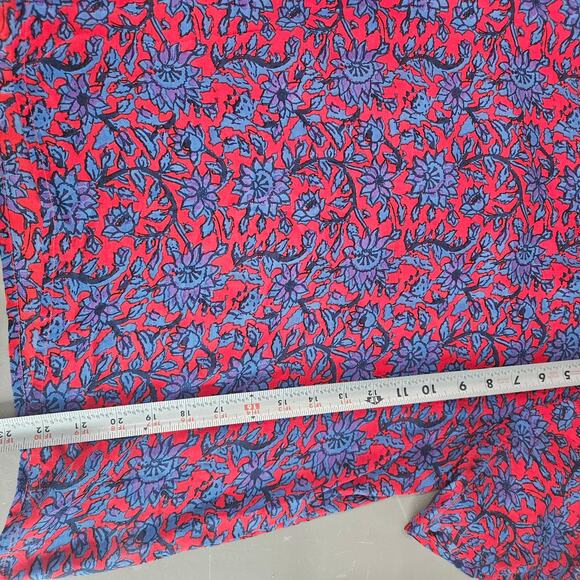 Roller Rabbit Silk Cotton Blend Floral Shirt Size M - Picture 5 of 7